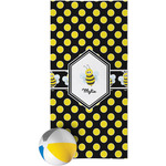 Bee & Polka Dots Beach Towel (Personalized)