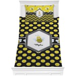 Bee & Polka Dots Comforter Set - Twin XL (Personalized)