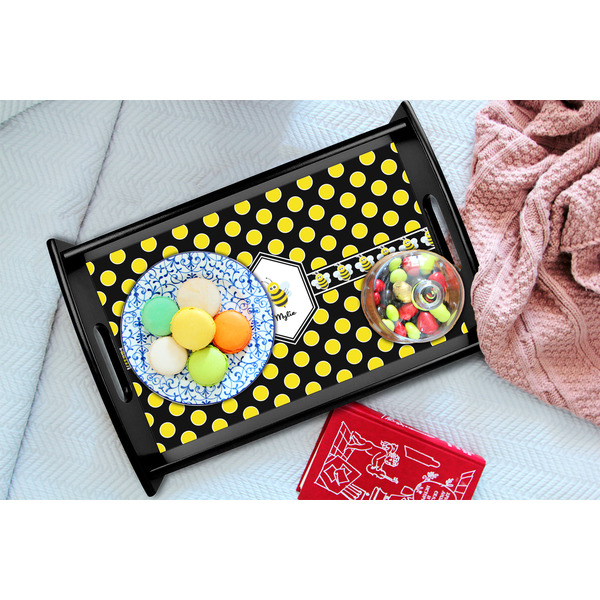 Bee & Polka Dots Black Tray - Lifestyle (UPDATED)