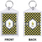 Bee & Polka Dots Bling Keychain (Front + Back)