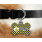 Bee & Polka Dots Bone Shaped Dog Tag on Collar & Dog