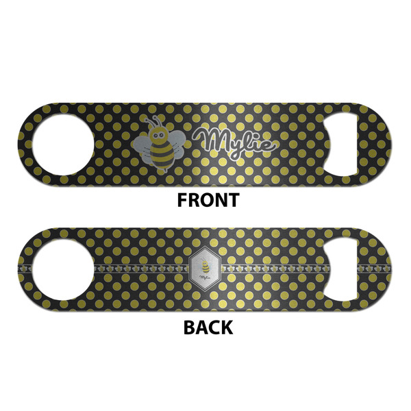 Bee & Polka Dots Bottle Opener - Front & Back