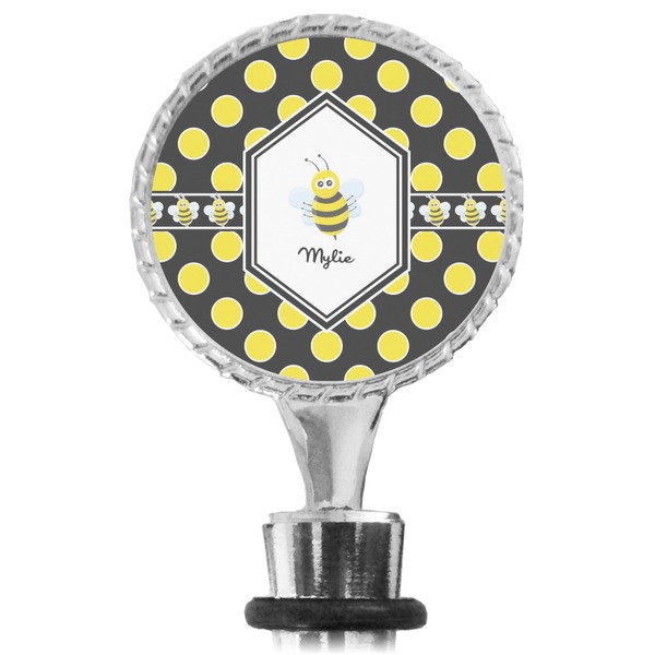 Bee & Polka Dots Bottle Stopper Main View
