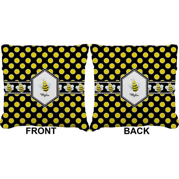 Bee & Polka Dots Burlap Pillow Approval