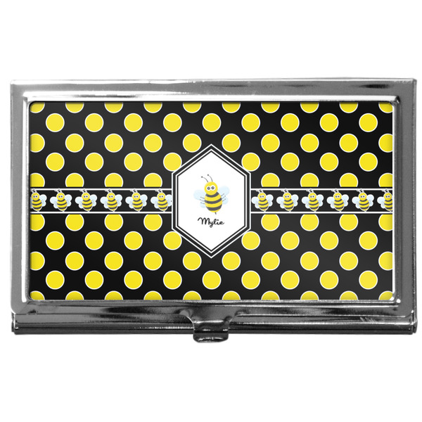 Custom Bee & Polka Dots Business Card Case