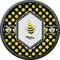 Bee & Polka Dots Cabinet Knob - Black - Front