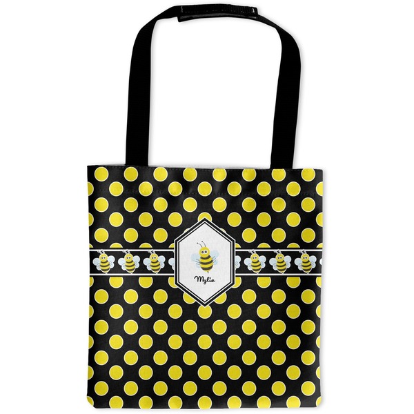 Custom Bee & Polka Dots Auto Back Seat Organizer Bag (Personalized)