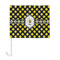 Bee & Polka Dots Car Flag - Large - FRONT