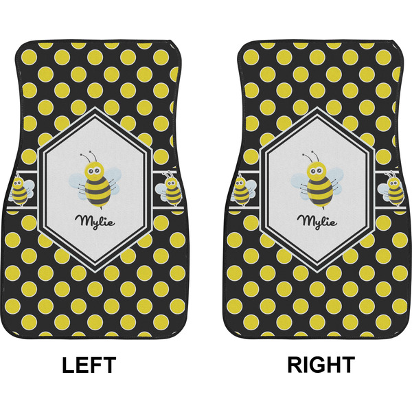 Bee & Polka Dots Car Mat Front - Approval