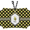 Bee & Polka Dots Rear View Mirror Ornament (Personalized)