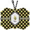 Bee & Polka Dots Car Ornament (Front)