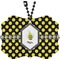 Bee & Polka Dots Rear View Mirror Decor (Personalized)