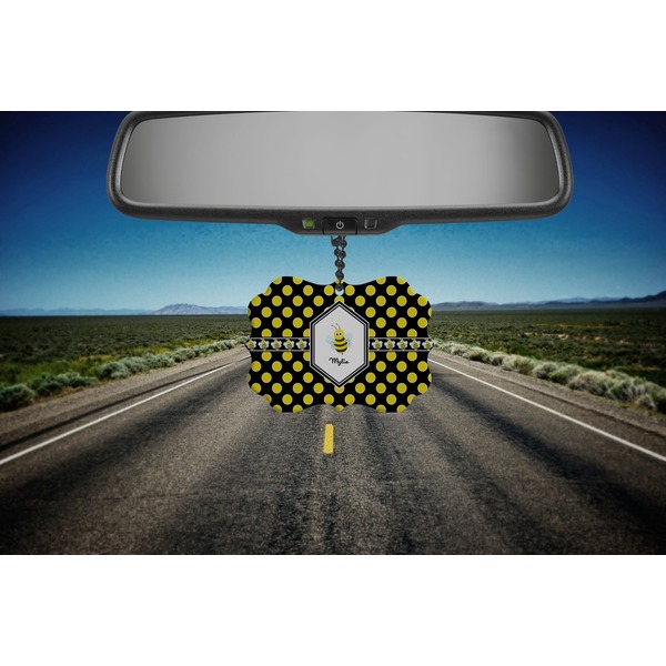 Bee & Polka Dots Car Ornament (Road)