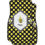 Bee & Polka Dots Car Floor Mats (Personalized)