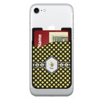 Bee & Polka Dots 2-in-1 Cell Phone Credit Card Holder & Screen Cleaner (Personalized)
