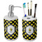Bee & Polka Dots Ceramic Bathroom Accessories Set (Personalized)