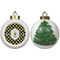 Bee & Polka Dots Ceramic Christmas Ornament - X-Mas Tree (APPROVAL)