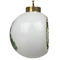 Bee & Polka Dots Ceramic Christmas Ornament - Xmas Tree (Side View)