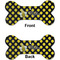 Bee & Polka Dots Ceramic Flat Ornament - Bone Front & Back (APPROVAL)