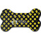 Bee & Polka Dots Ceramic Dog Ornament - Front & Back w/ Name or Text