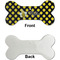 Bee & Polka Dots Ceramic Flat Ornament - Bone Front & Back Single Print (APPROVAL)