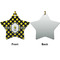 Bee & Polka Dots Ceramic Flat Ornament - Star Front & Back (APPROVAL)