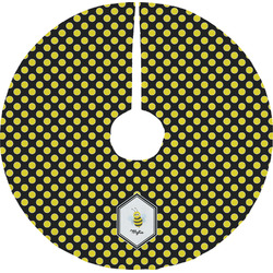 Bee & Polka Dots Tree Skirt (Personalized)