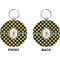 Bee & Polka Dots Circle Keychain (Front + Back)