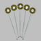 Bee & Polka Dots Clear Plastic 7" Stir Stick - Round - Fan View