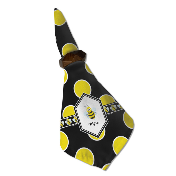 Bee & Polka Dots Cloth Napkins - Personalized Dinner (Folded in Ring) (MAIN)