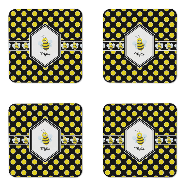 Bee & Polka Dots Coaster Set - APPROVAL