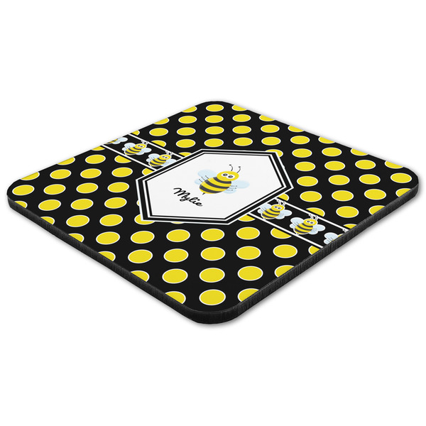 Bee & Polka Dots Coaster Set - FLAT (one)