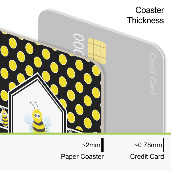 Bee & Polka Dots Coaster Thickness
