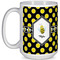 Bee & Polka Dots Coffee Mug - 15 oz - White Full