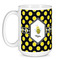 Bee & Polka Dots Coffee Mug - 15 oz - White