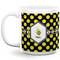 Bee & Polka Dots 20 Oz Coffee Mug - White (Personalized)