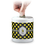 Bee & Polka Dots Coin Bank (Personalized)
