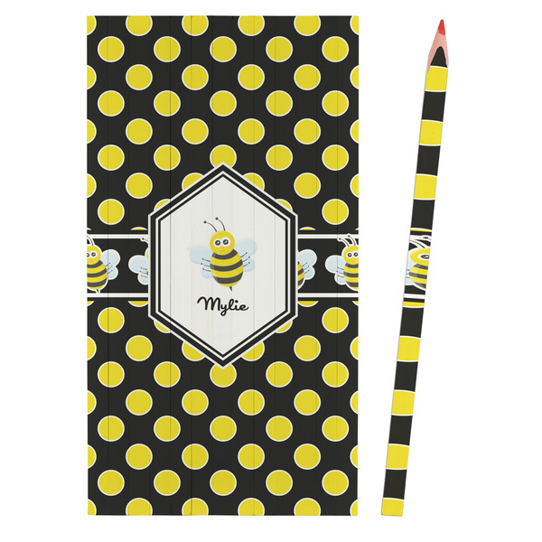 Bee & Polka Dots Colored Pencils - Front View