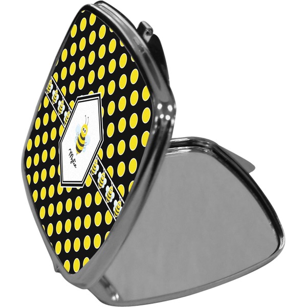 Bee & Polka Dots Compact Mirror (Side View)