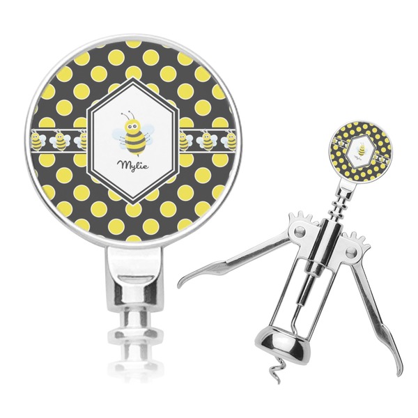 Custom Bee & Polka Dots Corkscrew (Personalized)