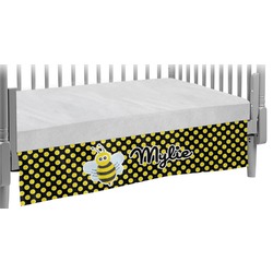 Bee & Polka Dots Crib Skirt (Personalized)