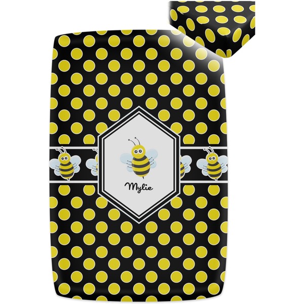 Bee & Polka Dots Crib Fitted Sheet - Apvl