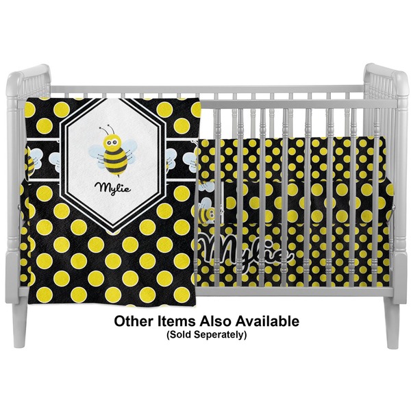 Bee & Polka Dots Crib - Profile Sold Seperately