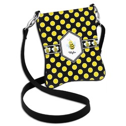 Bee & Polka Dots Cross Body Bag - 2 Sizes (Personalized)