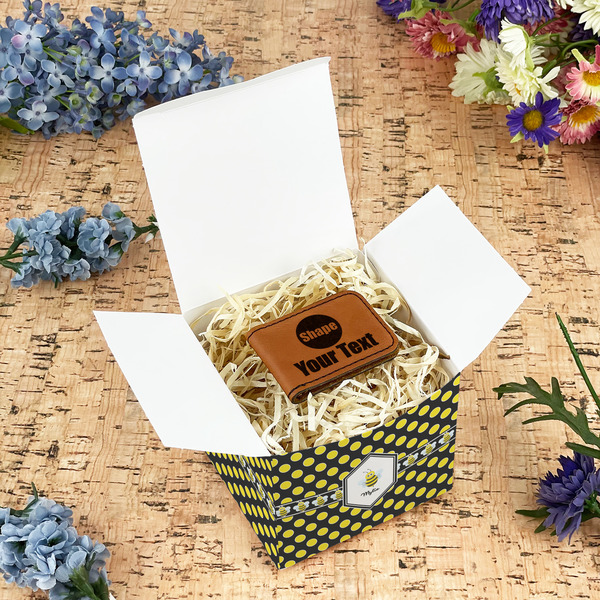 Bee & Polka Dots Cubic Gift Box - In Context