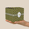 Bee & Polka Dots Cube Favor Gift Box - On Hand - Scale View