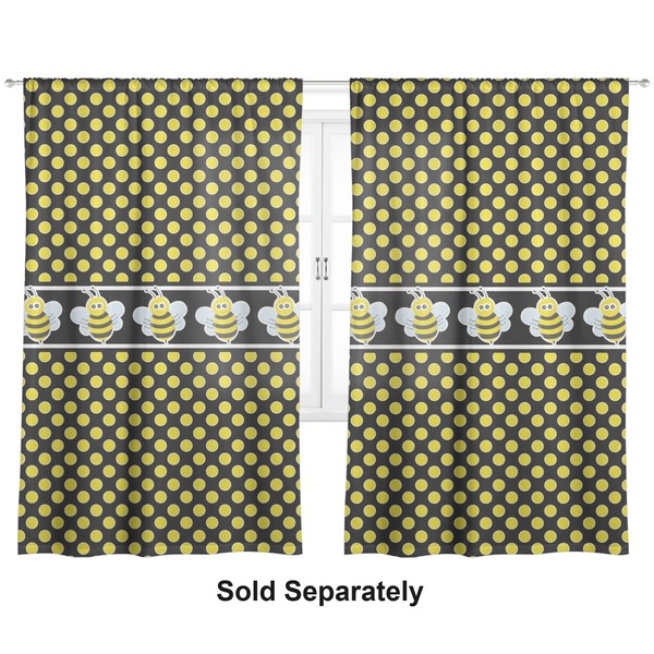 Bee & Polka Dots Curtain 112x80 - Lined