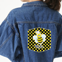 Bee & Polka Dots Large Custom Shape Patch - 2XL (Personalized)