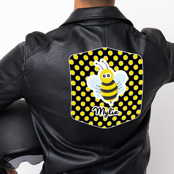 Bee & Polka Dots Custom Shape Iron On Patches - XXXL - APPROVAL