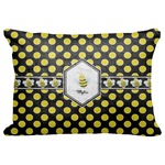 Bee & Polka Dots Decorative Baby Pillowcase - 16"x12" (Personalized)